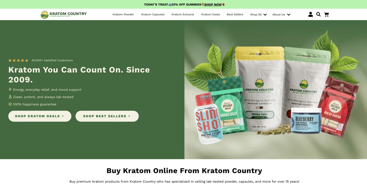 Kratom Country homepage