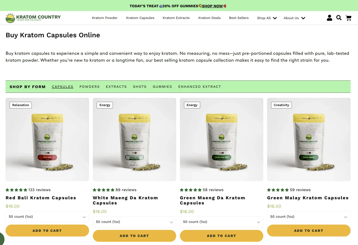 Kratom Country collection page