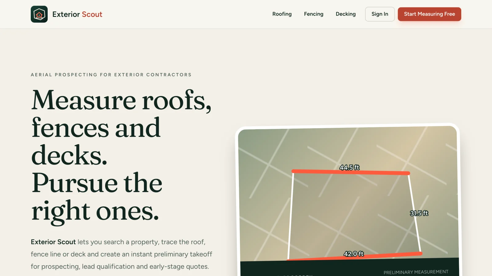Exterior Scout aerial takeoff product homepage