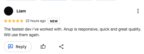 Google review from Take Mighty praising Silver Ponies